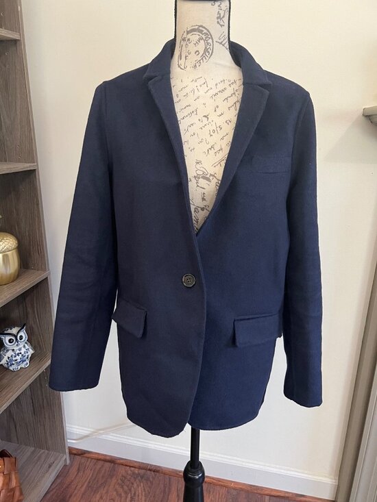 J. Crew Jackets & Blazers - J.Crew Navy Blue Blazer Single Button Blazer Jacket Pockets Business Casual 6